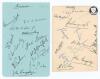 Sussex C.C.C. c.1930 and c.1938. Two album pages signed by Sussex players, both nicely signed in ink by twelve players. Signatures are Tate, Browne, Duleepsinhji, Wensley, Cook, Bowley, Collins, Tich Cornford, Harry Parks, James and John Langridge, Jim Pa