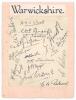 Warwickshire C.C.C. 1927 & 1928. Small album page laid down to a slightly larger page, nicely signed in black ink by seventeen members of the Gloucestershire team, the majority of whom played against Sussex at Horsham in 1927 and Hove in 1928, obtained by