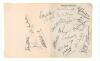 Worcestershire C.C.C. 1926-1929. Two neatly joined album pages nicely signed to one side in ink by twenty two members of the Worcestershire team, the majority of whom played in the matches against Sussex at Hove in seasons 1926-1929. The signatures obtain