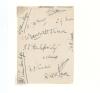 Worcestershire C.C.C. 1926-1929. Two neatly joined album pages nicely signed to one side in ink by twenty two members of the Worcestershire team, the majority of whom played in the matches against Sussex at Hove in seasons 1926-1929. The signatures obtain - 2