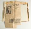 Hedley Verity. Yorkshire & England 1930-1939. A collection of scrapbooks containing newspaper reports and cuttings covering the playing career of Verity, the compiler unknown. The eight large scrapbooks cover the years 1930, 1931, 1932/33, 1933, 1934, 193 - 13