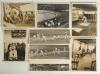 Hedley Verity. Yorkshire & England 1930-1939. M.C.C. tour of Australia &lsquo;Bodyline&rsquo; 1932/33. A selection of thirty six mono press photographs, the majority from the tour. Photographs include Hedley packing his cricket bag before leaving, ticker-tape goodbye - 3