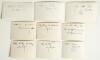 Hedley Verity. Yorkshire & England 1930-1939. M.C.C. tour of Australia &lsquo;Bodyline&rsquo; 1932/33. A selection of over seventy small candid mono photographs from the tour possibly taken by Verity himself or an other player, with what appears to be annotation in V - 2