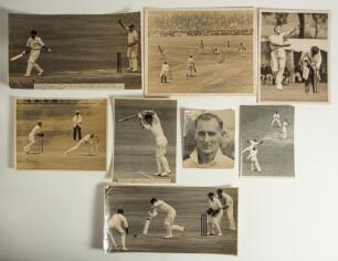 Hedley Verity. Yorkshire & England 1930-1939. Collection of approximately fifty original press photograph, many featuring England v Australia &lsquo;Ashes&rsquo; Test both in England and Australia in the 1930&rsquo;s, others are for the South African series of 1935, Yorksh